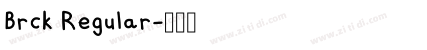 Brck Regular字体转换